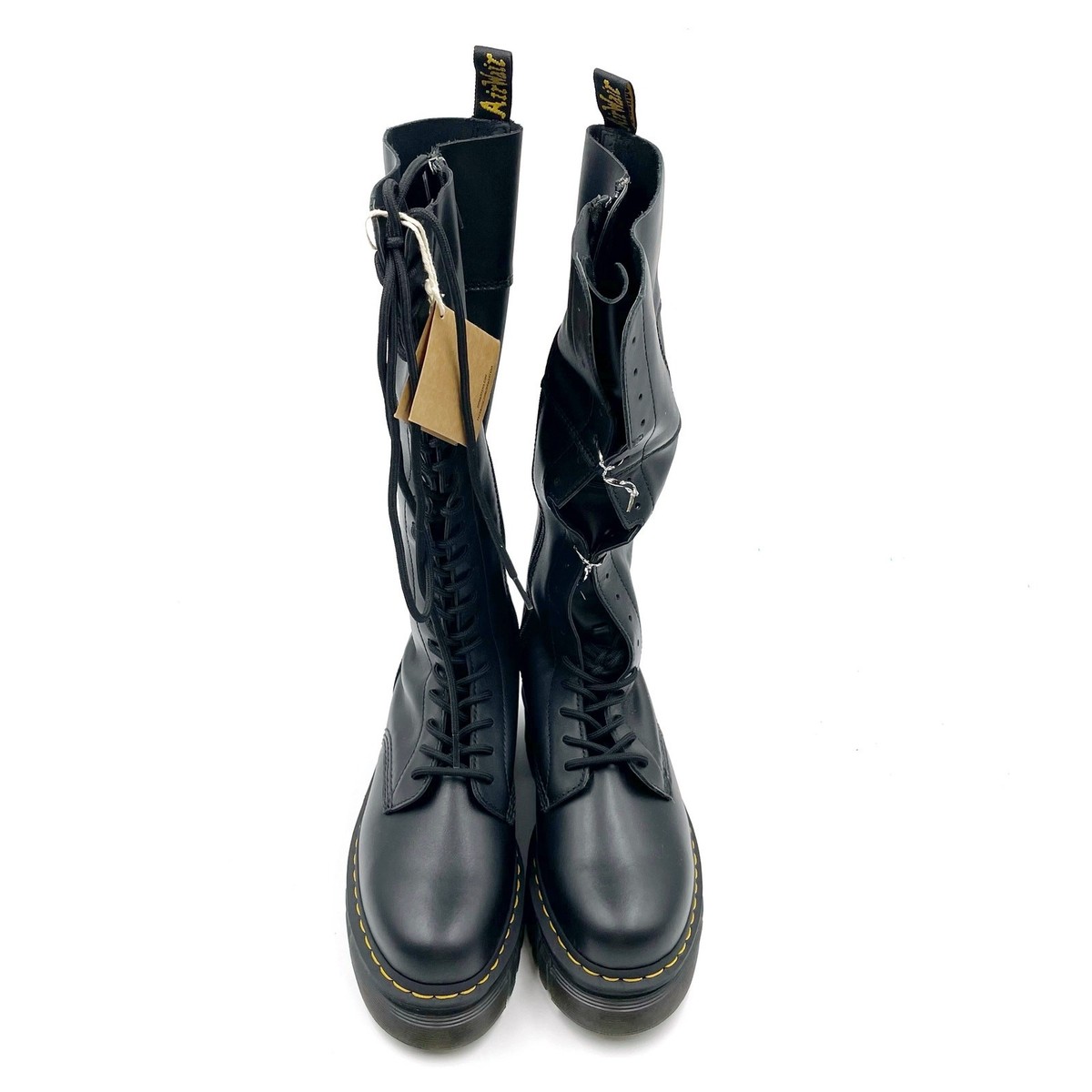 Dr Martens Audrick 20I Black Boot Lace Up Leather Lug Tall Dr Martens Audrick 20I Black Boot Lace Up Leather Lug Tall