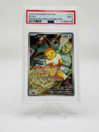 Pokémon Prismatic Evolutions ETB Black Star Promo Eevee SVP 173 PSA 9