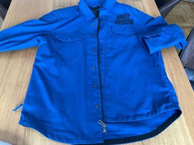 harley davidson, OPERATIVE RIDING SHIRT JACKET BLUE, s. Bilder und Beschreibung,