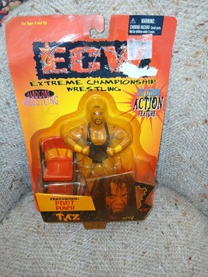 1999 ECW Taz Action Figure Purple Singlet Variation Pivot Punch Sealed