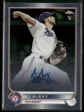 2022 Topps Chrome #RA-AJA A.J. Alexy Rookie Autographs Texas Rangers