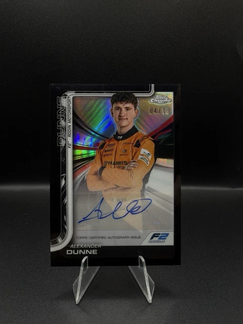2025 Topps Chrome Formula 1 F1 Alexander Dunne Auto Black /10 # CAC-DUNN