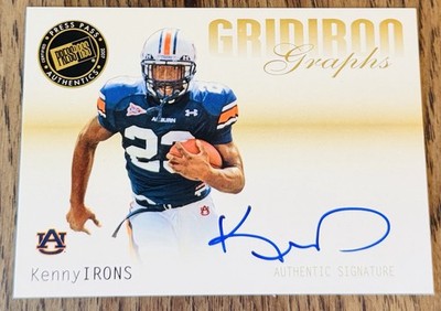 2007 Press Pass Gridiron Graphs Football Kenny Irons RC Rookie AUTO