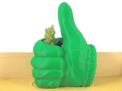 Green Thumb Flower Pot - Unique Succulent Planter