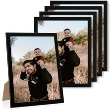 8X10 Picture Frame Set of 5,Black Photo Frames Display 8"X10" Pictures,Picture F