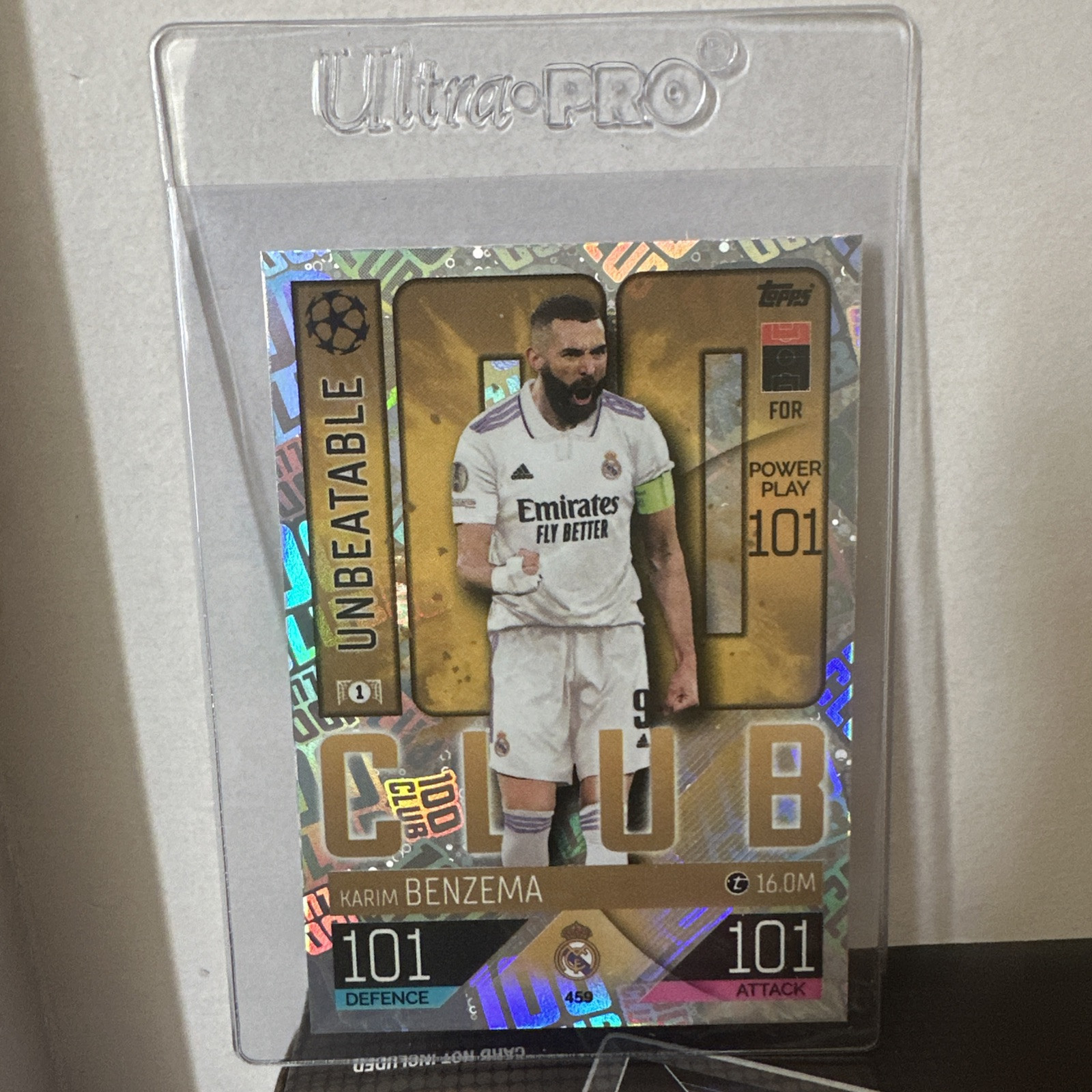 Karim Benzema Real Madrid 22/23 Match Attax 100 Club, RARE Insert