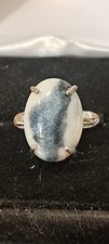 Dendritic Agate TCW 6.57 ring .925 sterling silver Ring size 7 3/4
