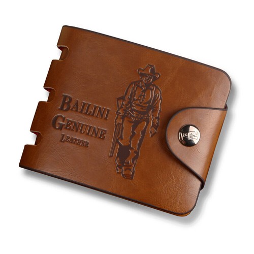 Men's Leather Bifold Wallet Money ID Credit Card Holder Men Short Purse Billfold - Picture 12 of 12