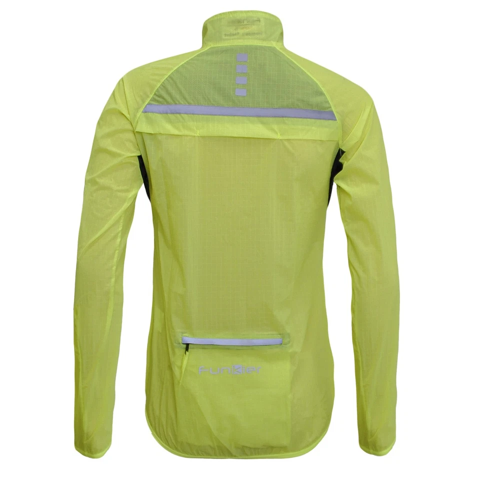 Chaqueta impermeable Funkier DryRide Pro para dama en amarillo fluo X-pequeña Foto 3 de 4