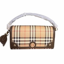 Burberry NWT Top Handle Note Bag in Archive Beige/Briar Brown