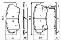 1X Bosch 0 986 494 691 Bremsbelagsatz Scheibenbremse FüR KIA Hyundai