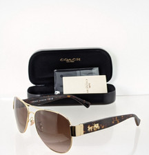 Brand New Authentic Coach Sunglasses HC 7059 923813 Gold Dark Tortoise 58mm
