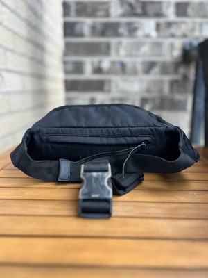 PRADA Black Nylon Belt Bag Crossbody Bag Y2K Made in Italy Missing