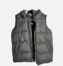 Old Navy Youth Boys Size 4T. Hooded Gray Puffer Vest.
