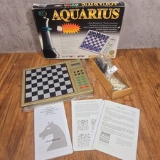 Vintage Systema Krypton Aquarius Electronic Chess & Draughts Game, Boxed Working