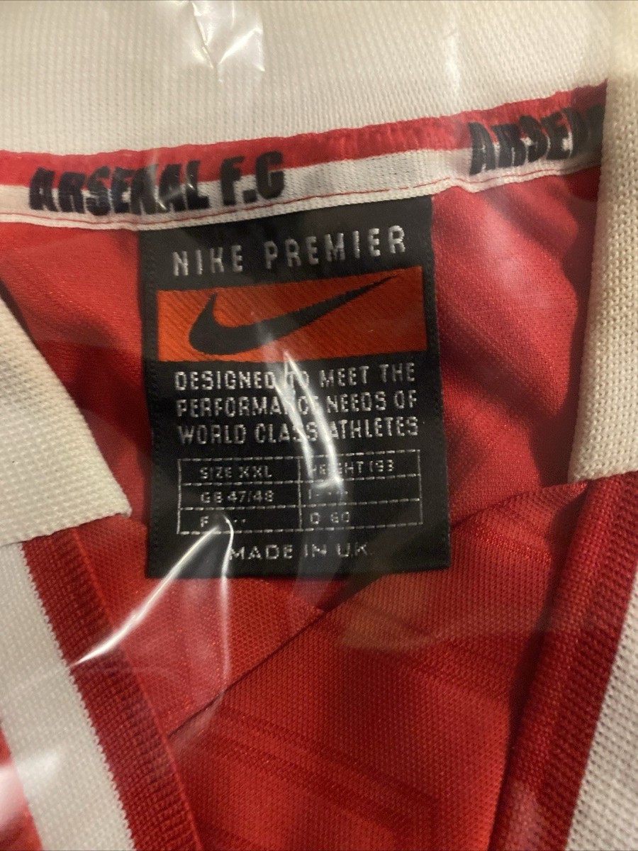 ORIGINAL AUTHENTIC 1996/1997/1998 NIKE ARSENAL HOME SHIRT XXL | eBay