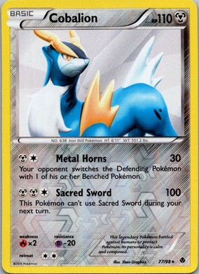 Cobalion Holo Rare Emerging Powers 77/98 NM