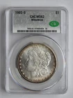 1902-S MORGAN SILVER DOLLAR CAC MS 62, WitterBrick