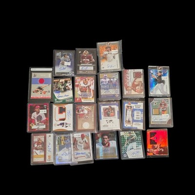 21 Sports Card Lot Patch Jersey RC Autos Relics Football Baseball
