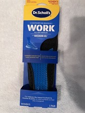 Dr Scholls Insoles Women WORK Massaging Gel Full Shoe Insole Sz 6-10 1 pair 
