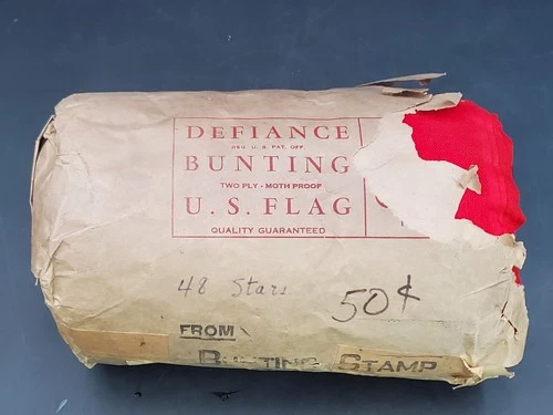 Vintage Unused Annin Defiance 48 Star U.S. Flag 6X10 Two Ply Moth Proof