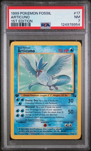 Articuno (1st Edition) graded PSA 7 for sale on eBay