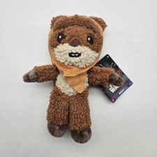 Mattel Star Wars Wicket Ewok Plush Stuffed Toy Small Brown Tan Hood Soft Cute