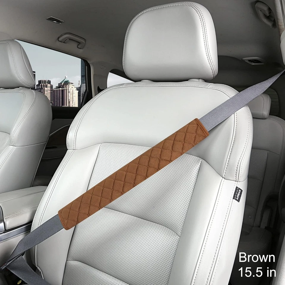 Fundas de cinturón de seguridad extra largas para adultos niños mujeres y hombres, 15,5 pulgadas - 1 pieza, marrón Foto 2 de 4