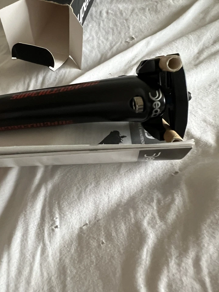 Tija de sillín de carbono nueva en caja Deda Elementi Superleggero RS negra 31,6-35 mm genuina Foto 4 de 4