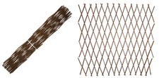 New Expandable Garden Bordering Willow Trellis for Garden Wall & Fencing -Brown