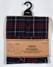 PEACOCKS MENS 2 PC LIGHT WEIGHT PLAID LONG SLEEVE PAJAMAS SIZE XL NEW IN PACKAGE