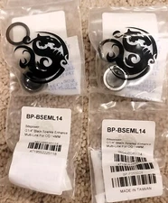 Lot of 4 Bitspower G1/4" Black Sparkle Enhance Multi-Link For OD 14MM BP-BSEML14