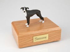 Greyhound, Black Standing Pet Cremation Urn Available in 3 Diff Colors  4 Sizes