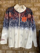 P. Michael Auburn University Tigers Bling Zip Up Jacket 100 Cotton XL Women