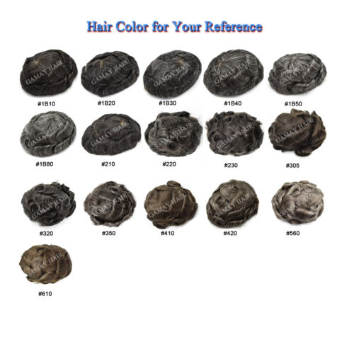 Fine Mono Mens Toupee Hairpiece Poly Skin Around Hair Replacement Durable System - Picture 7 of 73