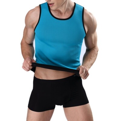 EXTREME Neoprene Men Vest Body Shaper Hot Sweat Workout Tank Top Sauna Suit USA
