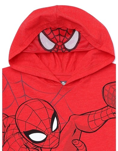 NEW MARVEL SPIDER-MAN BOYS HOODED TOP & SHORTS 2-PIECE OUTFIT SET SIZE 7 NEW - Picture 2 of 15
