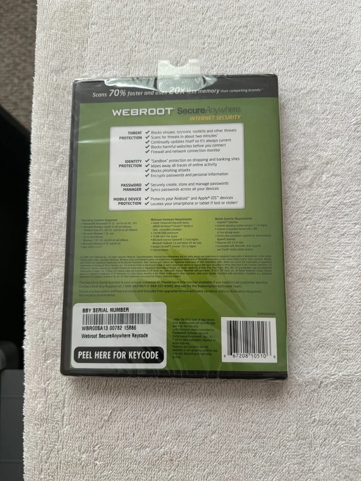 Webroot Secure Anywhere Internet Security - Win XP/Vista/7/8/Mac OS 10.7 - Image 2 of 2