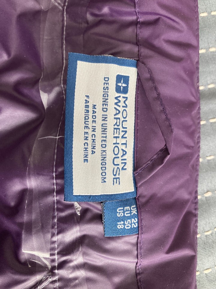 Womens mountain Warehouse Waterproof Jacket Size 22 eBay