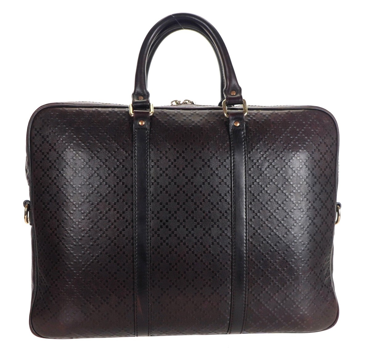 Authentic GUCCI Diamante Leather Laptop Briefcase Business Authentic GUCCI Diamante Leather Laptop Briefcase Business