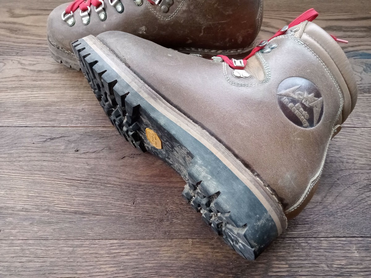 Bottes De Randonnée Vintage LOWA Homme, Cuir, 8.5 US, Fabrication Allemagne