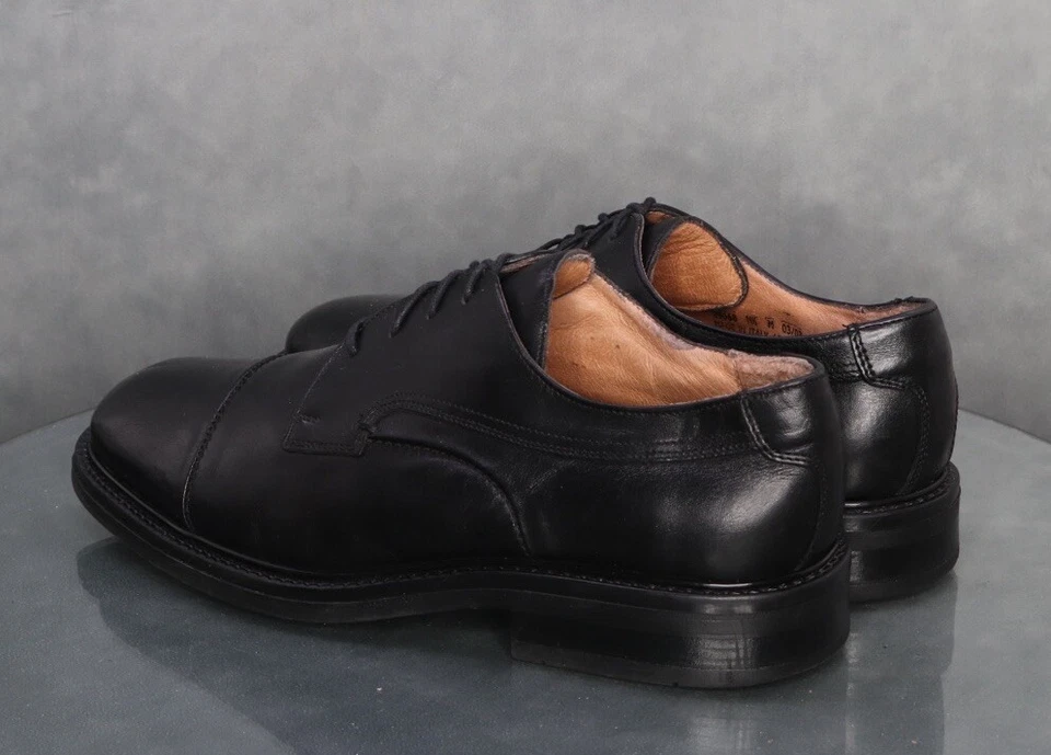 Bostonian Cap Toe Black Leather Dress Shoes Men's Size 11.5 Made In Italy - Image 4 of 4