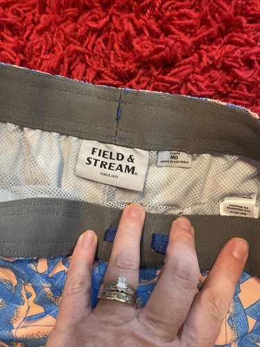 Field & Stream Jungen Größe mittelblau Fischmuster elastische Taille gefütterte Badehose - Bild 2 von 2