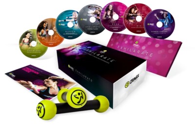 Exhilarate Body Shaping System with Toning Sticks (DVD, 7 Disc, 2012) NIB