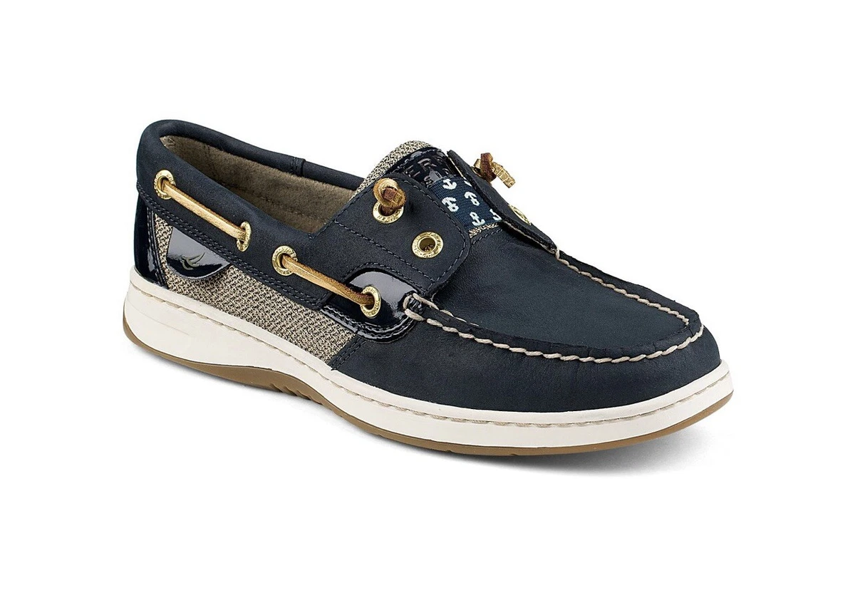 Sperry Top Sider Rainbowfish Navy Blue Leather Boat Shoes Women s Size 12