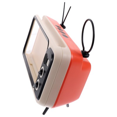  2 stücke Retro TV Handyhalter mit kabellosem Lautsprecher Kreative Smartphone