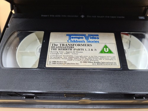 Transformers VHS Tapes Megatron's Master Plan The Rebirth Optimus Prime A25 - Picture 8 of 9