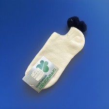 VTG Women's Socks Pom Pom NOS 8.5-11 "Springfoot Springers" Low Cut Navy Blue.