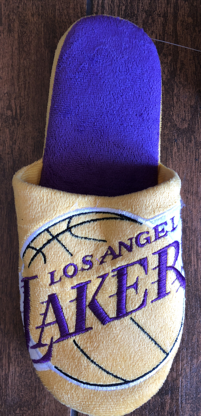 PANTOFOLA D’ORO Los Angeles Lakers Plush slippers mens size Large (11 12) NBA License NIB