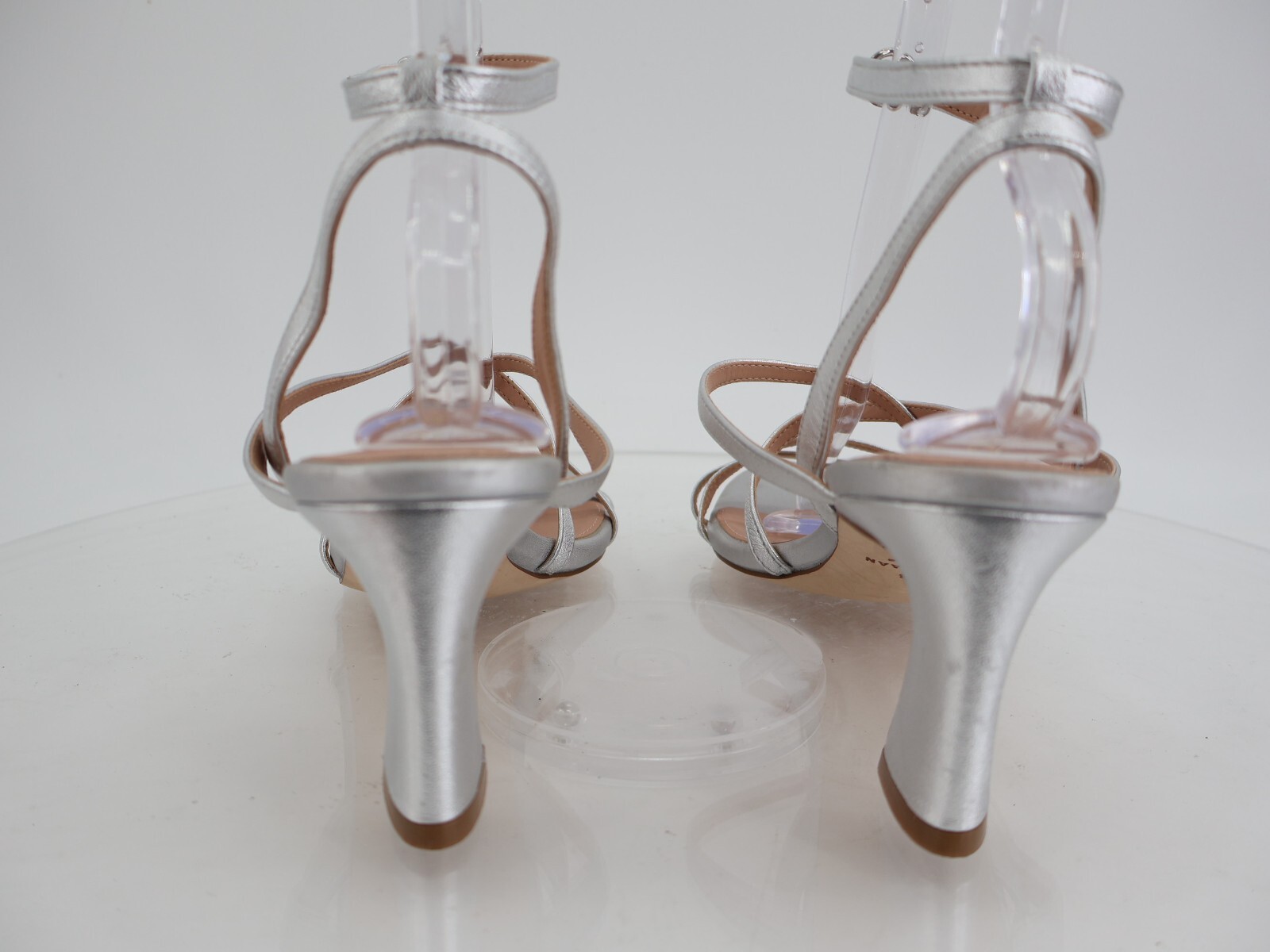 APL Sandali donna Cole Haan Addie con cinturino tacco pelle argento taglia 10 B W30474